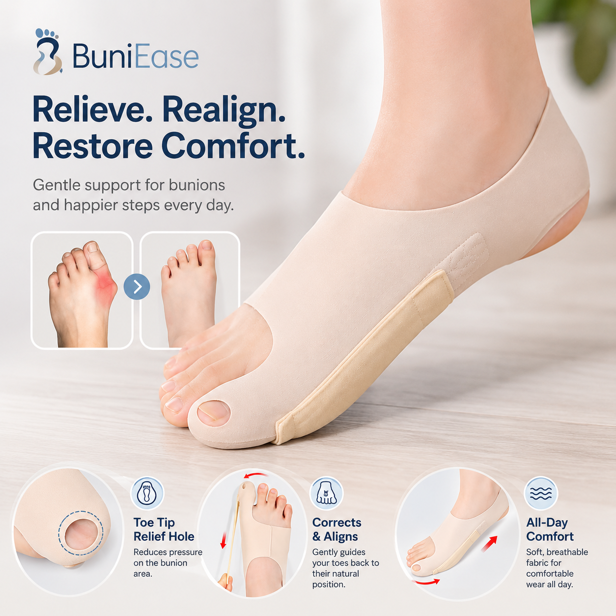 BuniEase™ Bunion Relief Sleeve